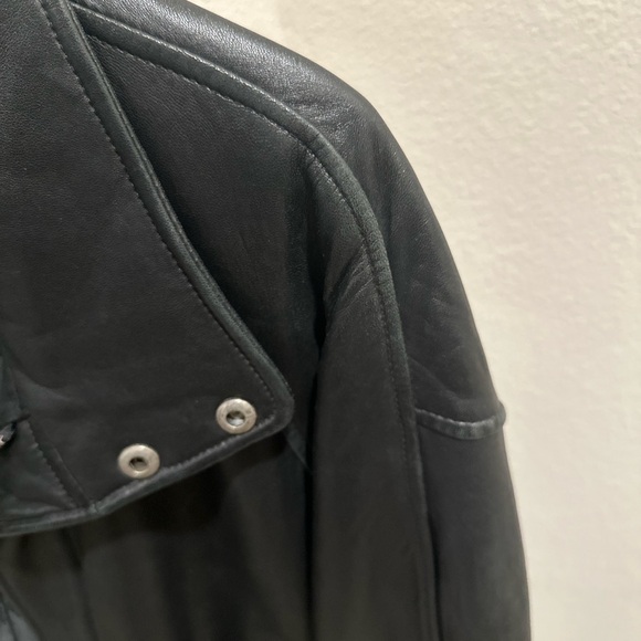 Perry Ellis Portfolio Vintage genuine leather jacket Men size L - Picture 3 of 10
